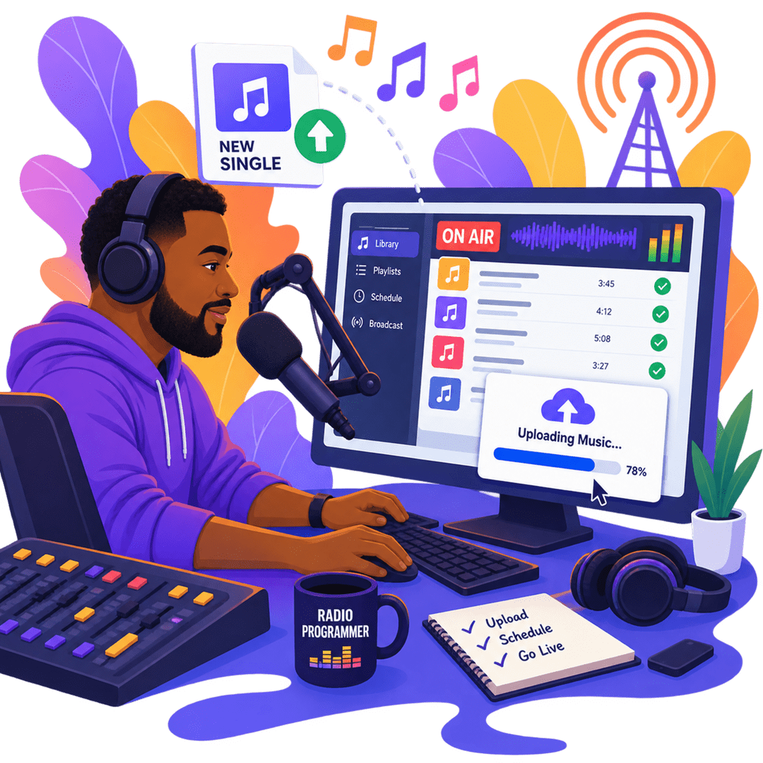 Male Gospel radio broadcast programmer programmer